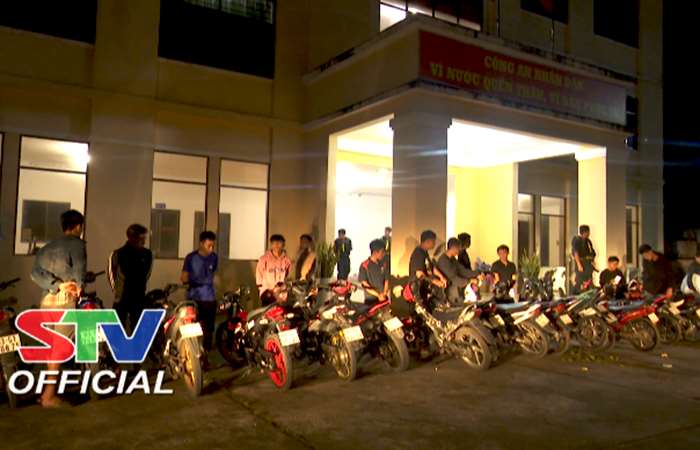 Châu Thành: Nhóm đối tượng tụ tập đua xe trên tuyến Quốc lộ 1A đã bị Công an bắt giữ